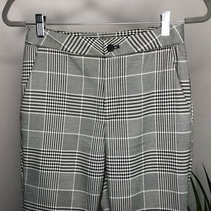 Cropped High Waisted Trouser - Plaid